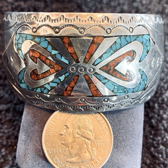 Jewelry - Silver and turquoise cuff bracelet